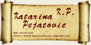 Katarina Pejatović vizit kartica